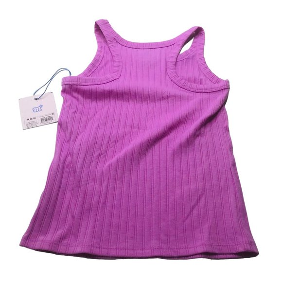 More Than Magic Girl's Size Medium 7-8 Sleeveless Ribbed Tank Pale Magenta New - Picture 2 of 11